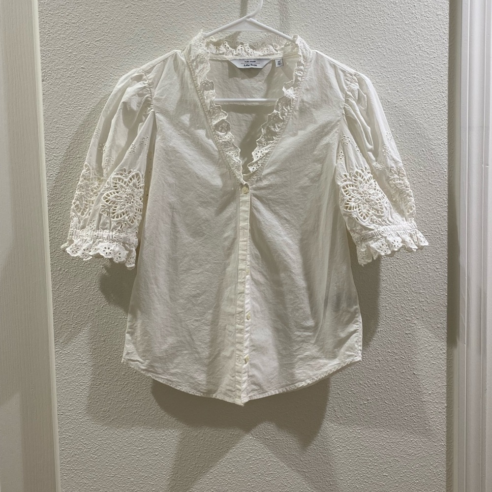 & Other Stories White Shirt with Lace Details